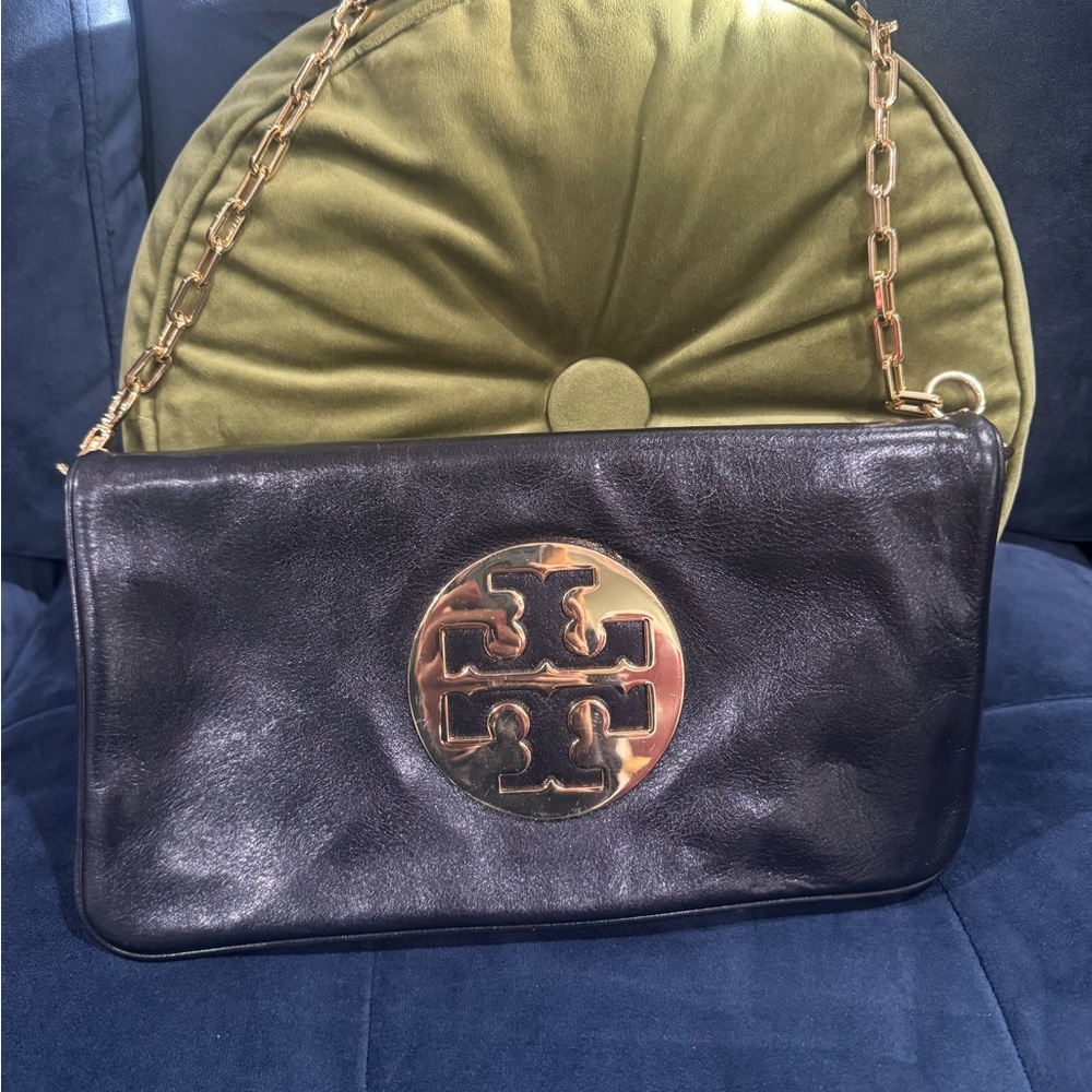 Tory Burch Black Leather Shoulder Bag
